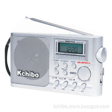 FM Radio, FM/MW/SW1-9 11 Band Receiver with MP3 Audio Files on SD card and U-disk Can be Played